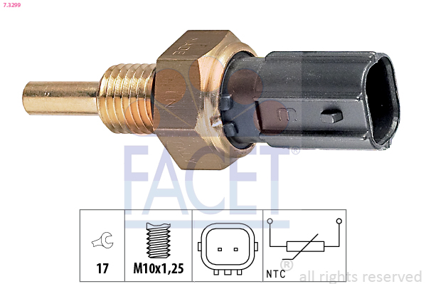 Sensore, Temperatura refrigerante - 7.3299 FACET