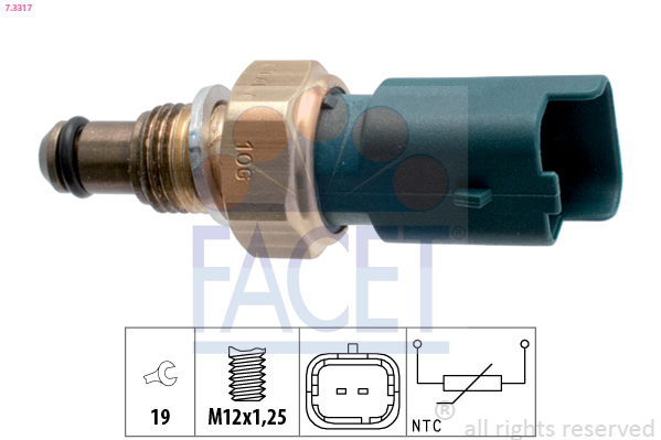 Sensor, coolant temperature - 7.3317 FACET