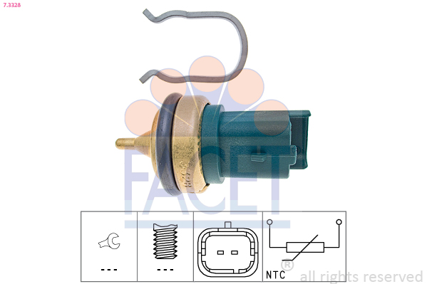 Sensor, coolant temperature - 7.3328 FACET