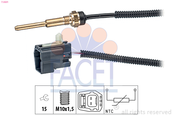 Sensore, Temperatura refrigerante - 7.3331 FACET