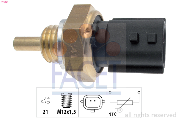 Sensor, coolant temperature - 7.3341 FACET