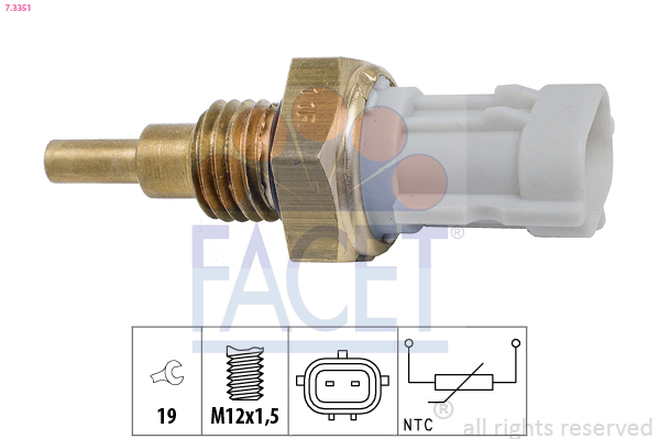 Sensor, oil temperature - 7.3351 FACET
