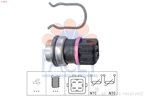 Sensore, Temperatura refrigerante - 7.3353 FACET