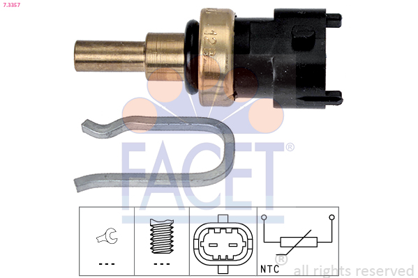 Sensor, coolant temperature - 7.3357 FACET
