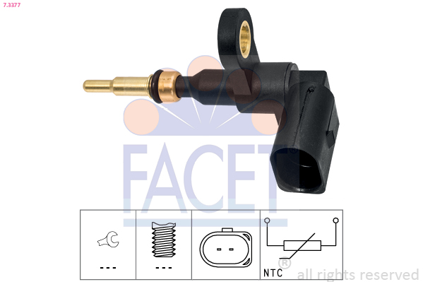 Sensor, coolant temperature - 7.3377 FACET