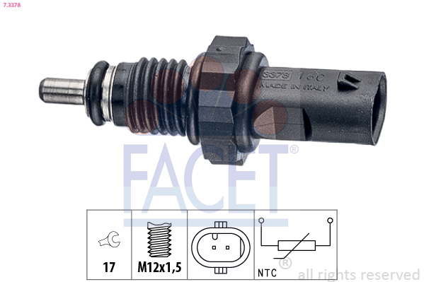 Sensor, oil temperature - 7.3378 FACET