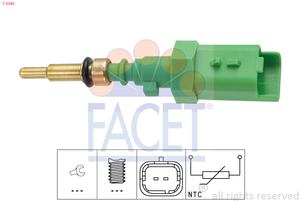 Sensor, coolant temperature - 7.3385 FACET