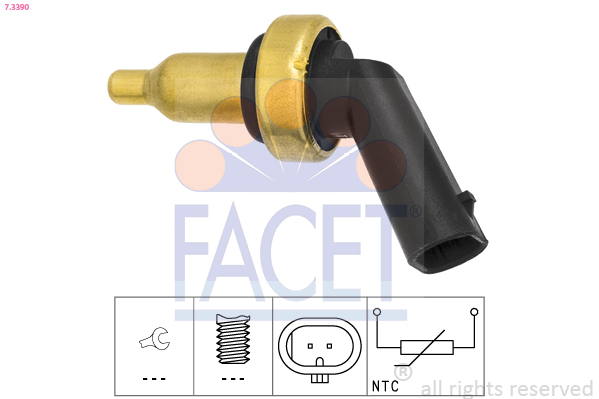 Sensor, coolant temperature - 7.3390 FACET