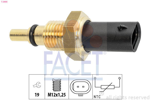 Sensor, oil temperature - 7.3400 FACET