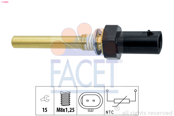 Sensor, oil temperature - 7.3402 FACET