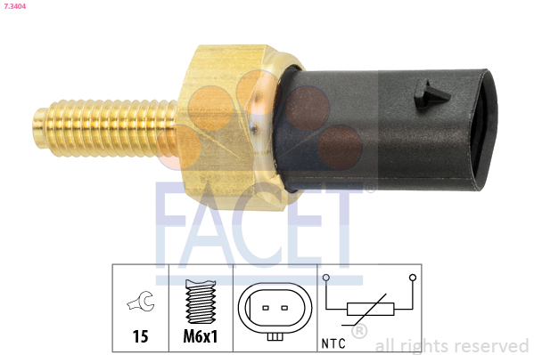 Sensor, coolant temperature - 7.3404 FACET