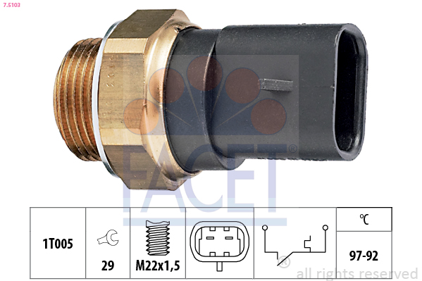 Termocontatto, Ventola radiatore - 7.5103 FACET