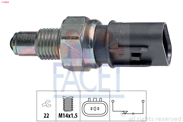 Interruttore, Luce di retromarcia - 7.6084 FACET