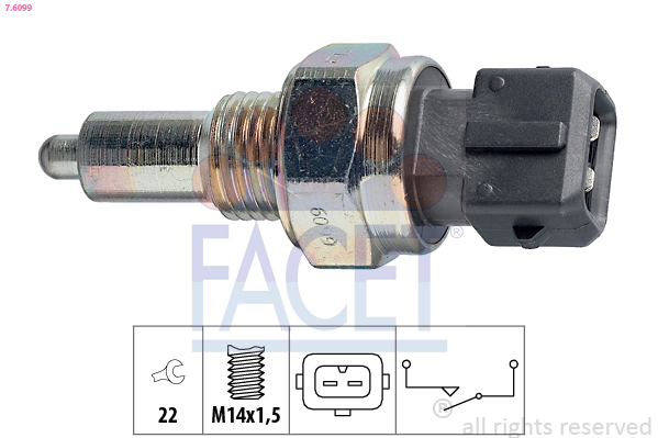 Interruttore, Luce di retromarcia - 7.6099 FACET