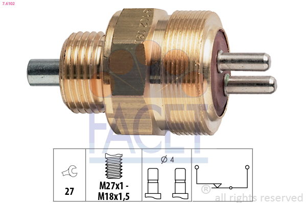 Switch, reverse light - 7.6102 FACET
