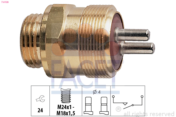 Switch, reverse light - 7.6128 FACET