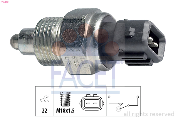 Interruttore, Luce di retromarcia - 7.6152 FACET
