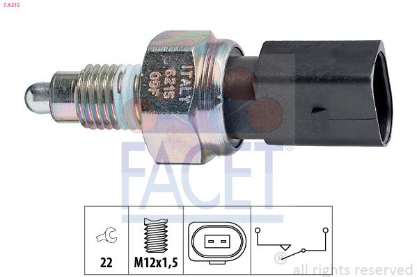 Switch, reverse light - 7.6215 FACET