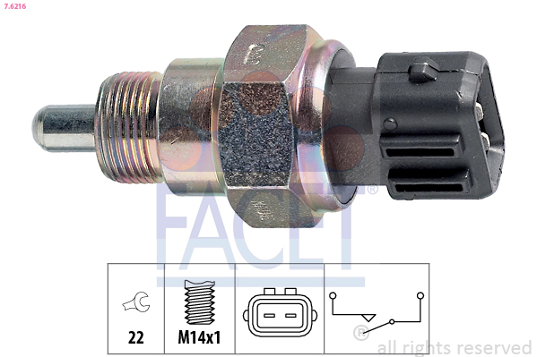 Interruttore, Luce di retromarcia - 7.6216 FACET