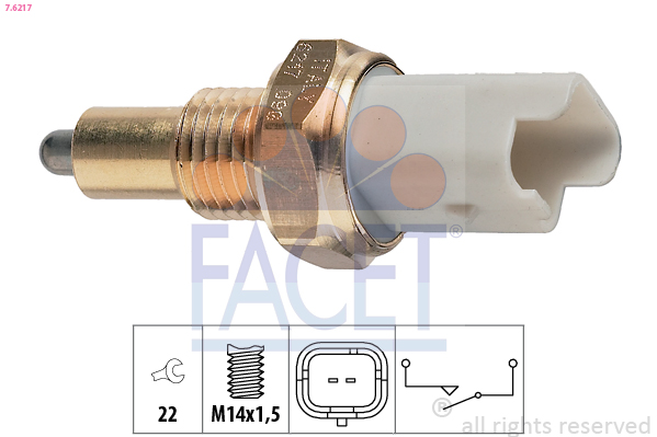 Switch, reverse light - 7.6217 FACET