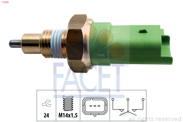Switch, reverse light - 7.6245 FACET