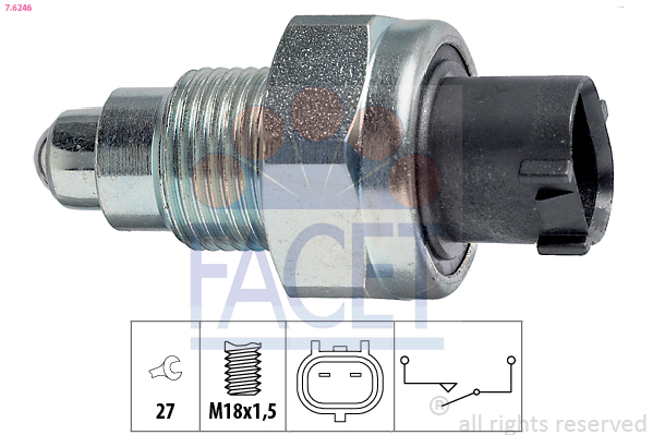 Switch, reverse light - 7.6246 FACET