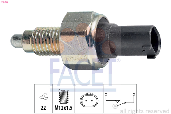 Switch, reverse light - 7.6252 FACET
