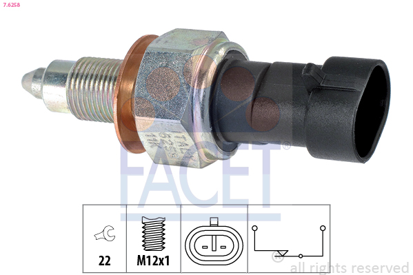 Interruttore, Luce di retromarcia - 7.6258 FACET
