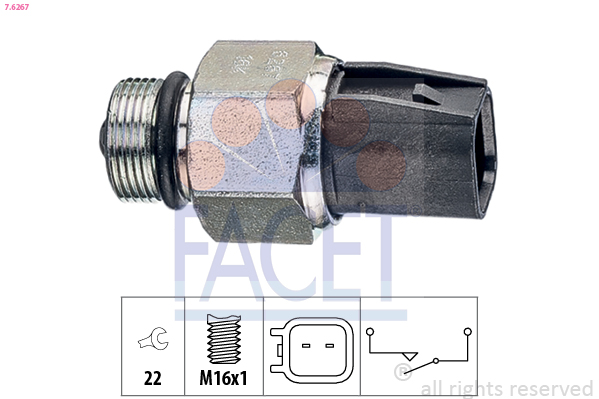 Switch, reverse light - 7.6267 FACET