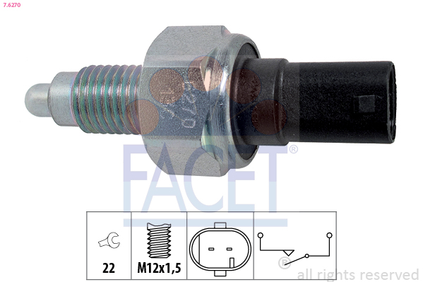 Switch, reverse light - 7.6270 FACET