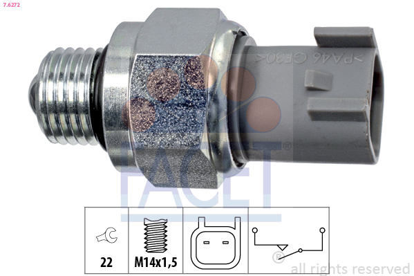 Switch, reverse light - 7.6272 FACET
