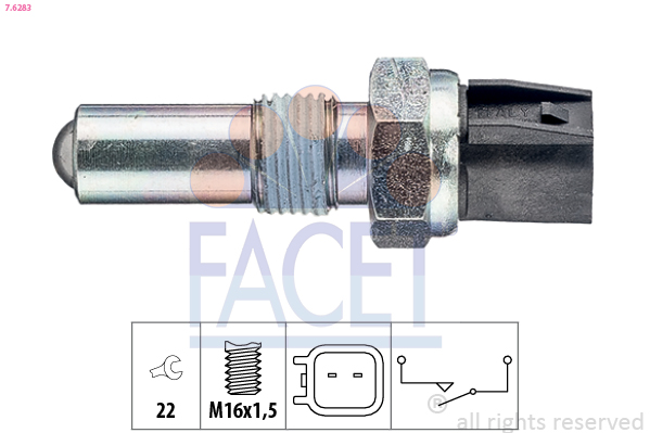 Switch, reverse light - 7.6283 FACET