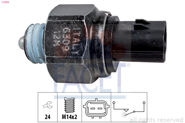 Switch, reverse light - 7.6309 FACET