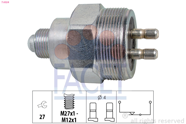 Switch, reverse light - 7.6324 FACET