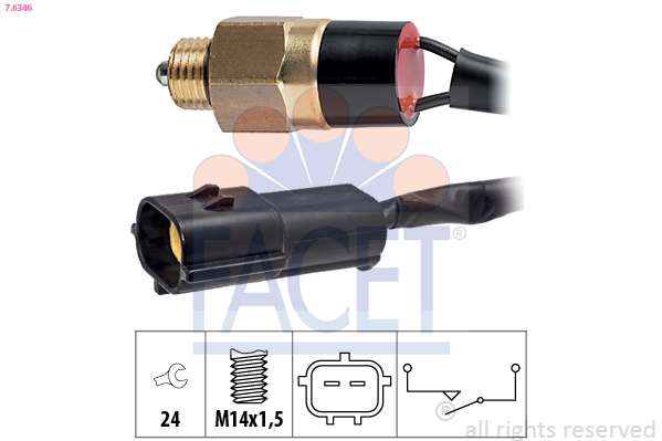 Switch, reverse light - 7.6346 FACET