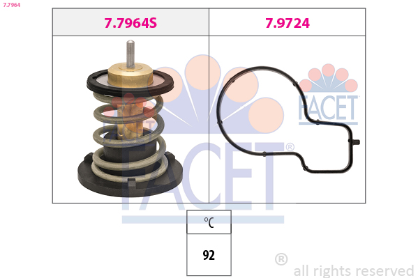 Termostato, Refrigerante - 7.7964 FACET
