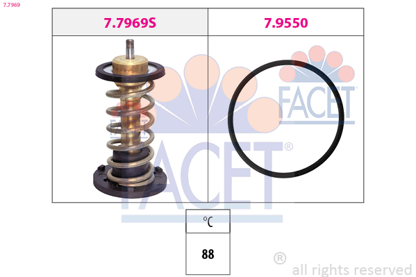 Termostato, Refrigerante - 7.7969 FACET