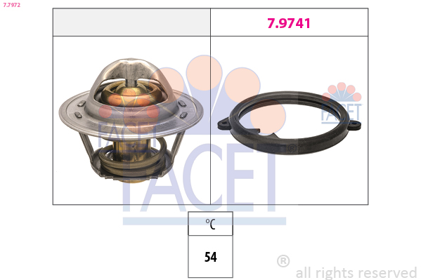 Thermostat, coolant - 7.7972 FACET