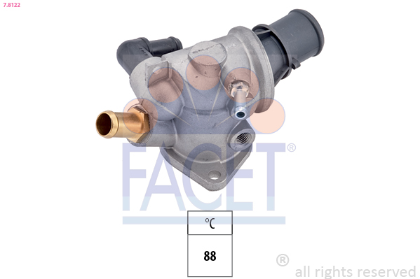Thermostat, coolant - 7.8122 FACET