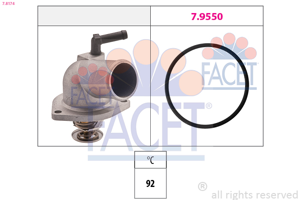 Thermostat, coolant - 7.8174 FACET