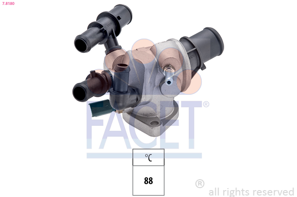 Thermostat, coolant - 7.8180 FACET