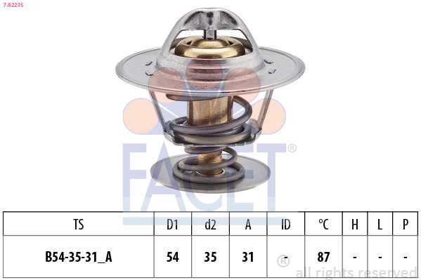 Termostato, Refrigerante - 7.8223S FACET