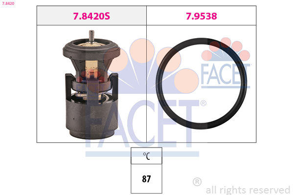 Termostato, Refrigerante - 7.8420 FACET