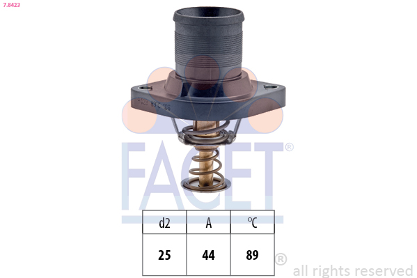 Termostato, Refrigerante - 7.8423 FACET