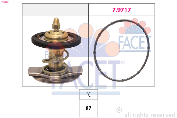 Thermostat, coolant - 7.8442 FACET