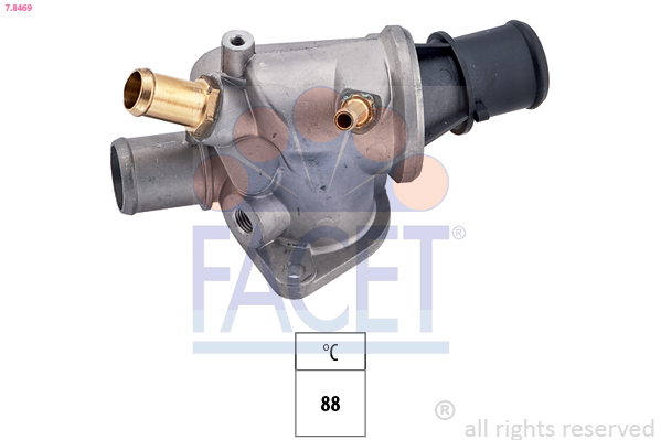 Thermostat, coolant - 7.8469 FACET