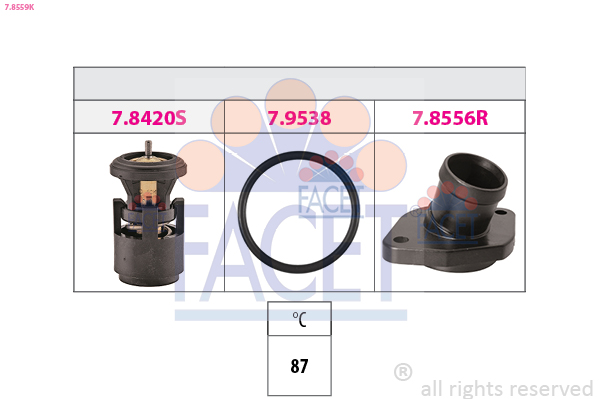 Термостат, охлаждающая жидкость - 7.8559K FACET