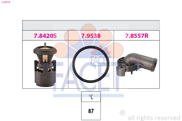 Thermostat, coolant - 7.8561K FACET