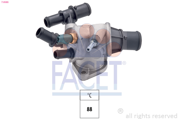 Thermostat, coolant - 7.8585 FACET