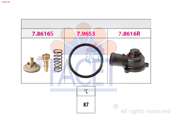 Termostato, Refrigerante - 7.8617K FACET
